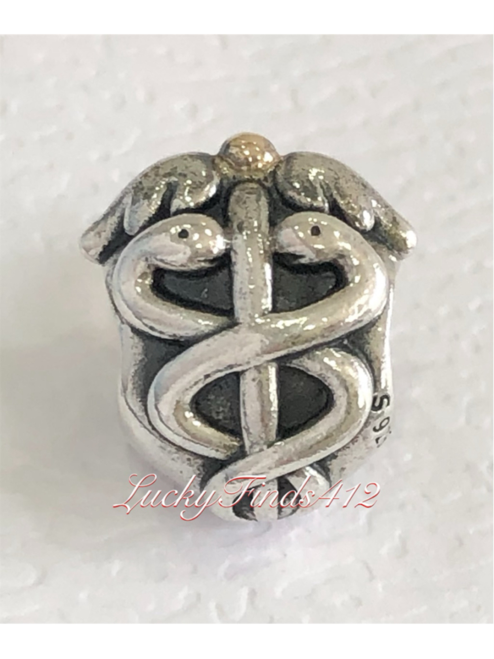 Authentic Pandora Life Saver Two Tone Charm Retired